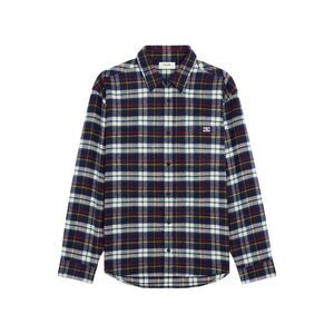 Celine Men Soft Checked Brushed Wool Shirt